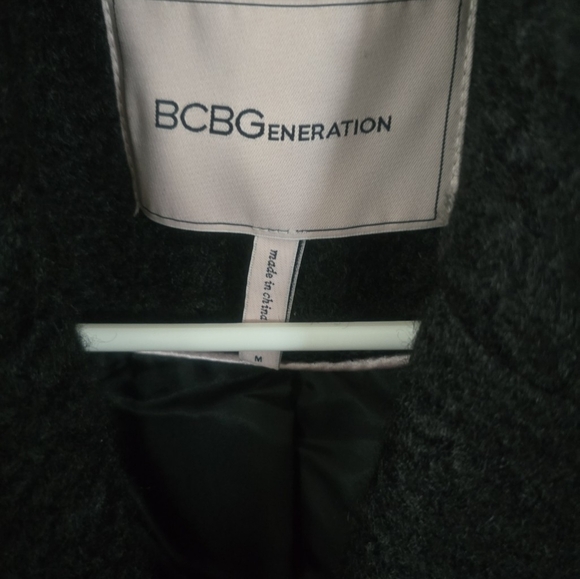 BCBGeneration Black Textured Coat - Picture 3 of 5